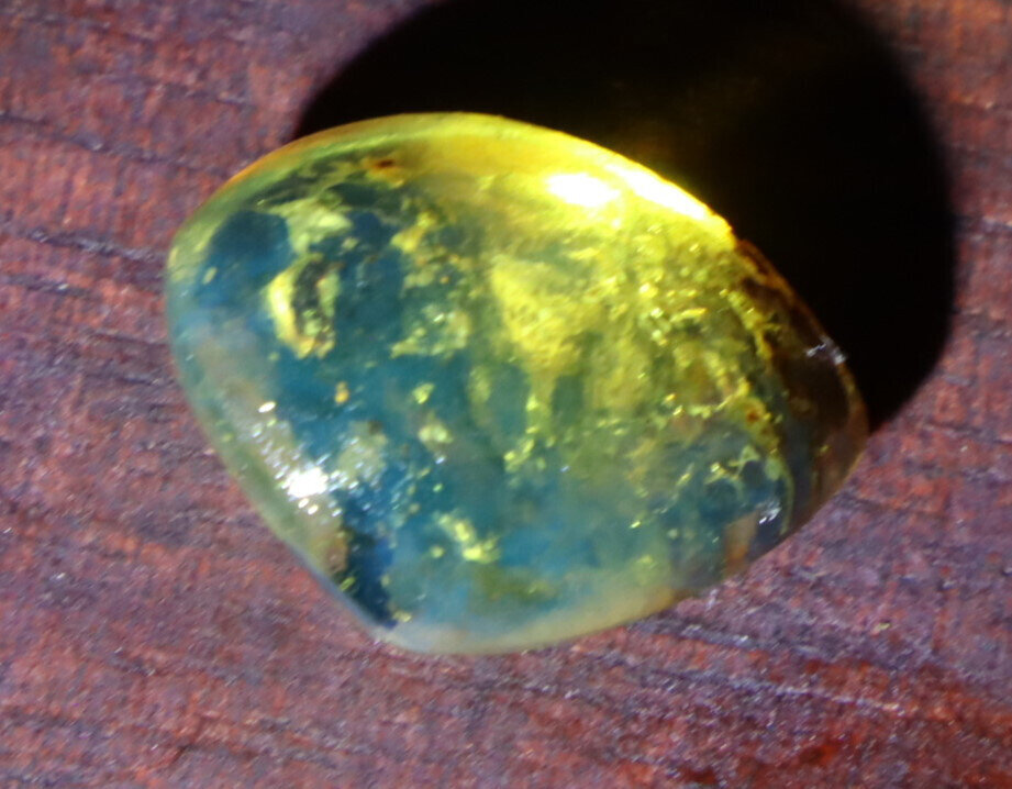 Natural Dominican Clear Sky Blue Amber Polished Stone 19mm – photo 6