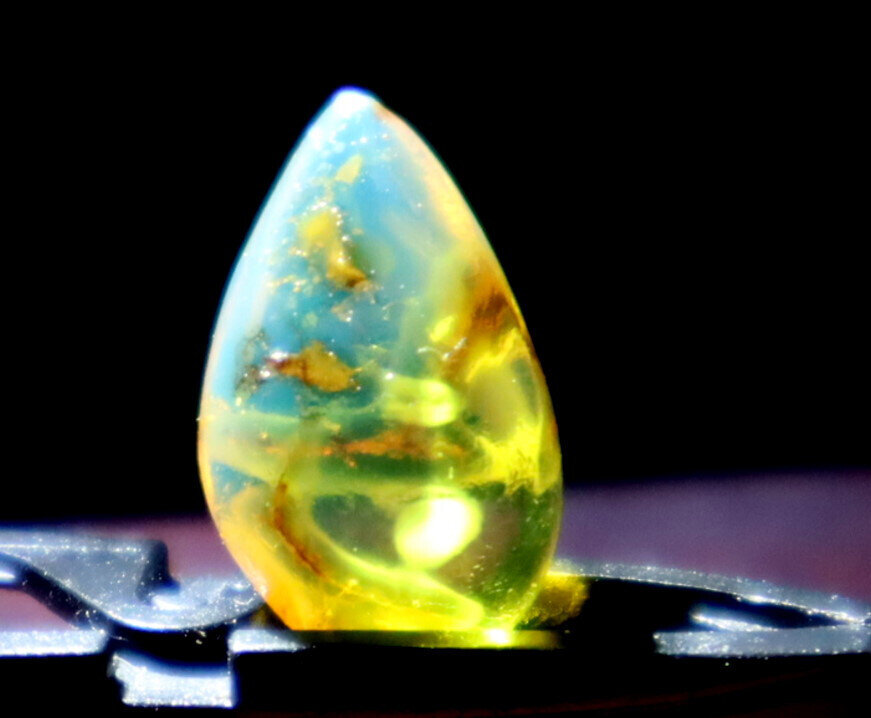 Natural Dominican Clear Sky Blue Amber Polished Stone 16mm FREE DRILLING – photo 8