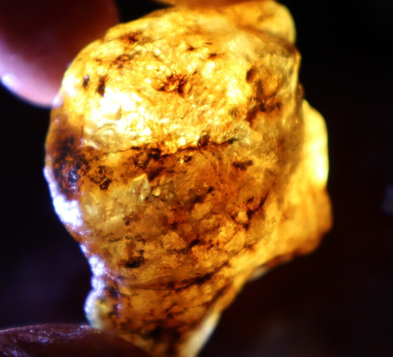 Natural Dominican Crystal Clear Light Blue Yellow Amber Rough Specimen 45mm 21g – photo 10