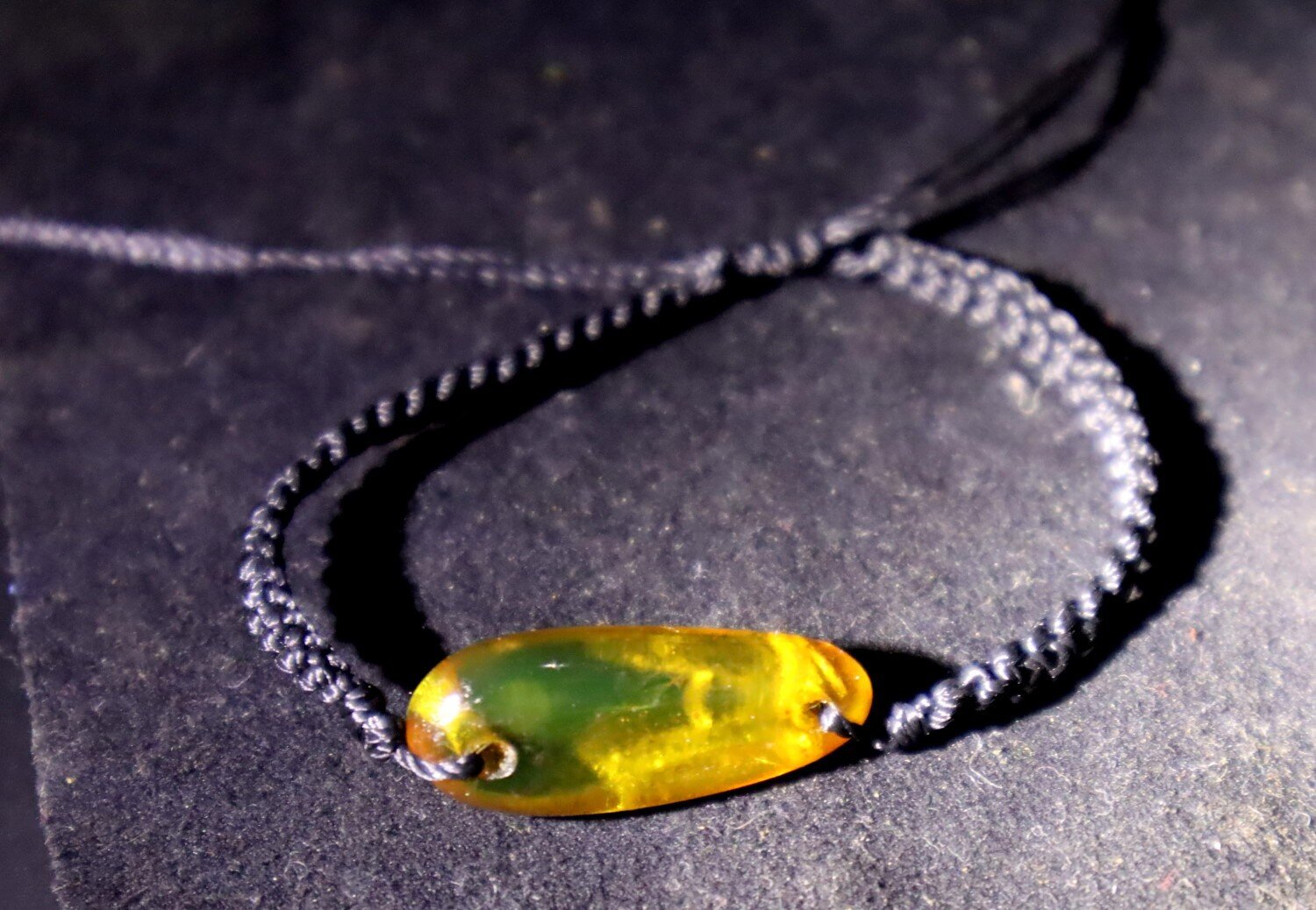 Beautiful Natural Clear Yellow Green Amber Bracelet adjustable – photo 9