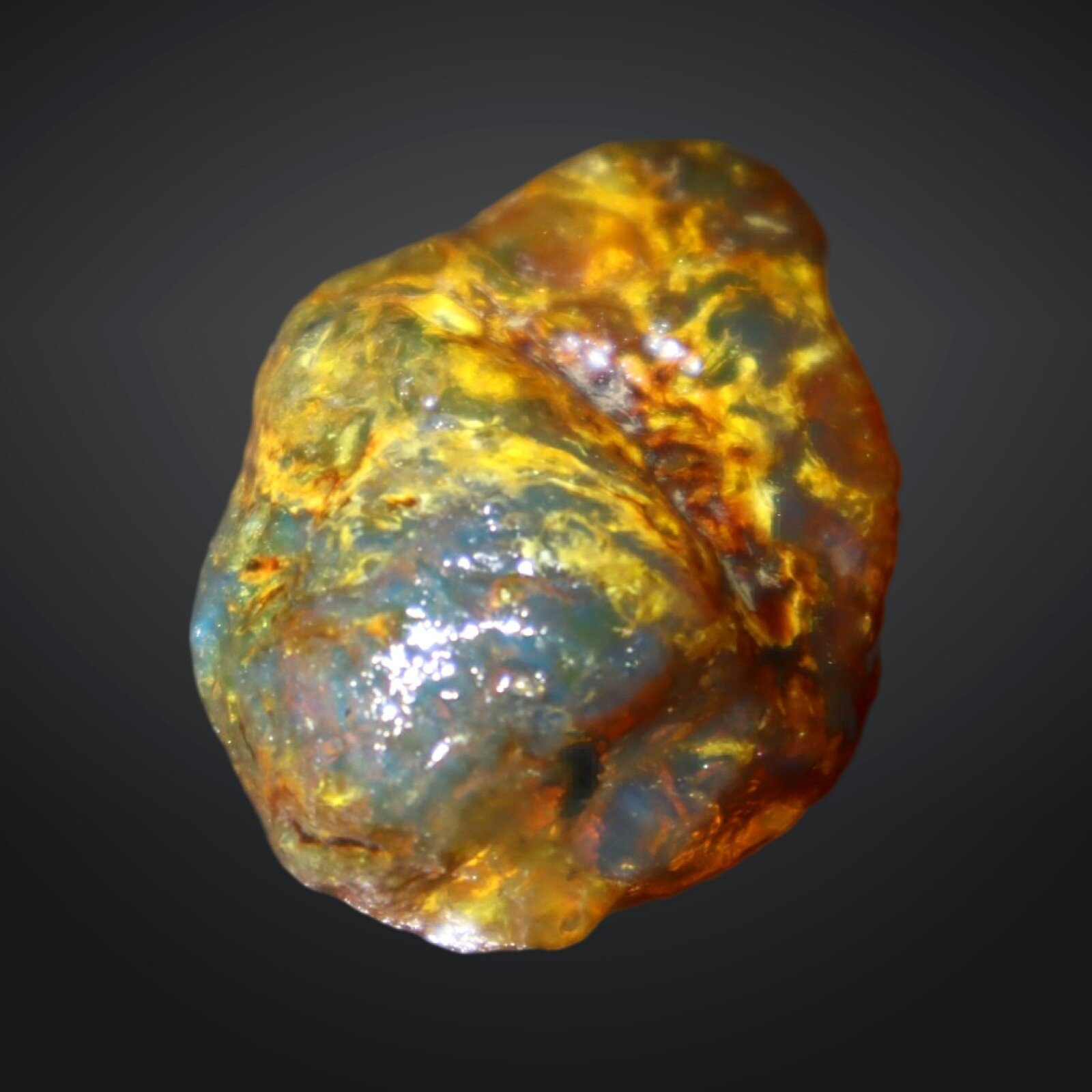 Fine Rare Sky Blue Dominican Amber Rough Specimen Chunk 39mm 10g – photo 5