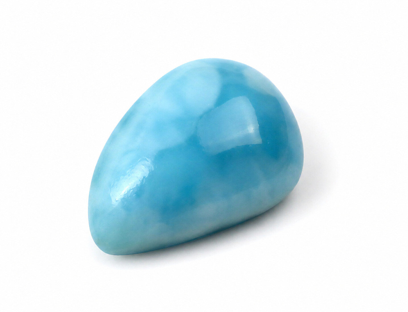 Natural Deep Blue Larimar Teardrop Cabochon 13mm