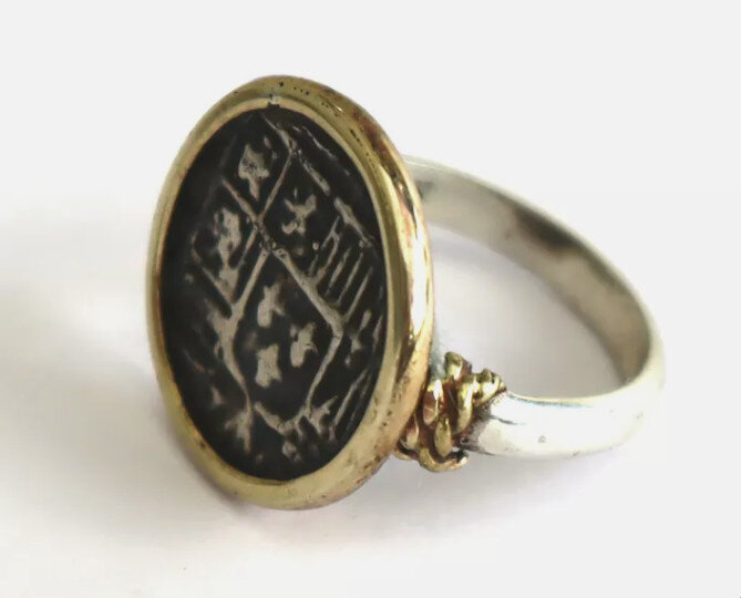 Atocha SPAIN COLONIAL PIRATE Shipwreck COIN .925 Solid STERLING SILVER RING #8 – photo 3