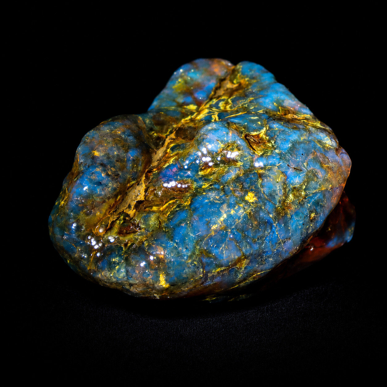 Genuine Natural Green Blue Amber Rough Specimen Chunk 63mm 54.6g – photo 5