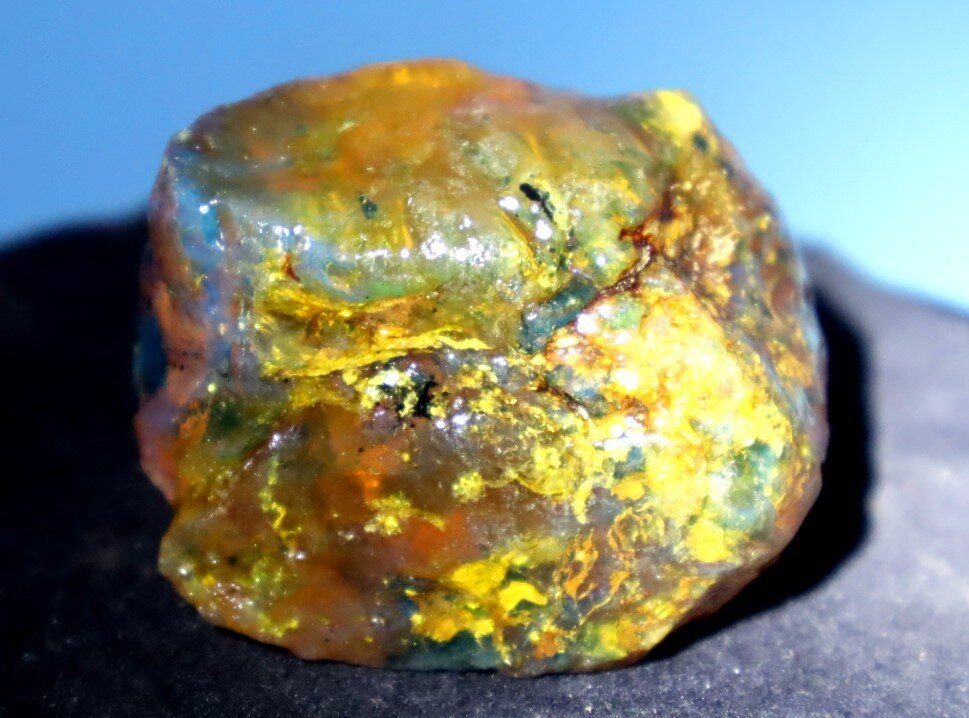 Finest Natural Dominican Clear Green Blue Amber Rough Specimen 51mm 32.5g – photo 5