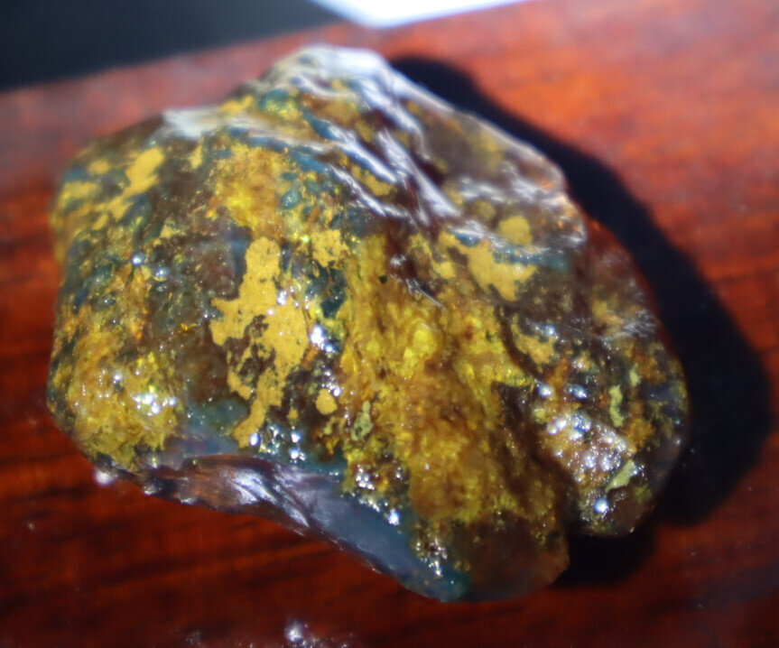 Impressive Nat.Dominican Clear Sky Blue Yellow Amber Rough Specimen 44mm 16.5g – photo 8