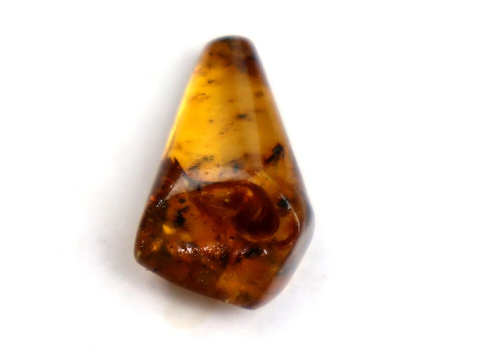 Rarest Natural Dominican Clear Orange Brown Amber Polished Pendant Stone 24mm – photo 5