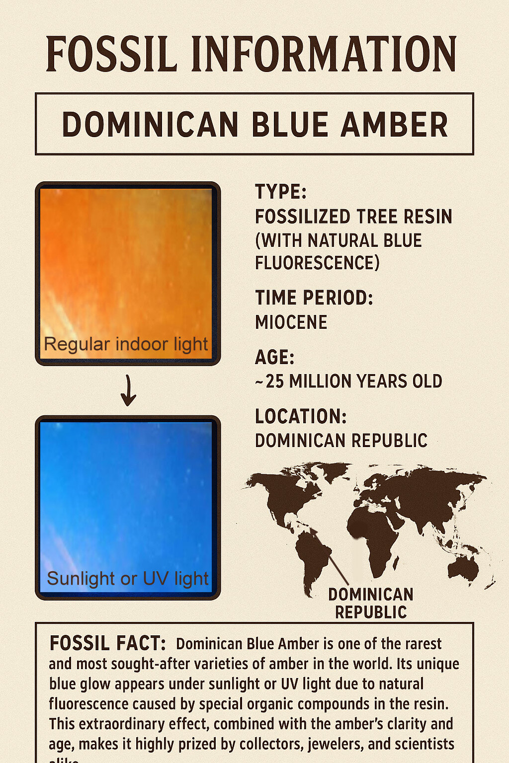 Natural Dominican Blue Amber Rough Specimen 42mm 10g Clear – photo 2