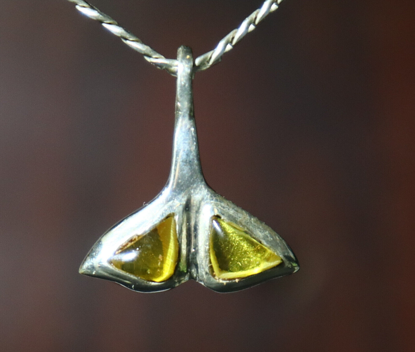 Excellent Natural Clear Yellow Amber .925 Sterling Silver Pendant Whalefin 23mm – photo 4