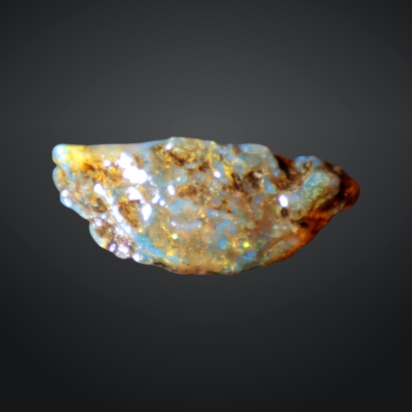 Authentic Beautiful Sky Blue Dominican Amber Rough Specimen Chunk 40mm 3.9g – photo 5
