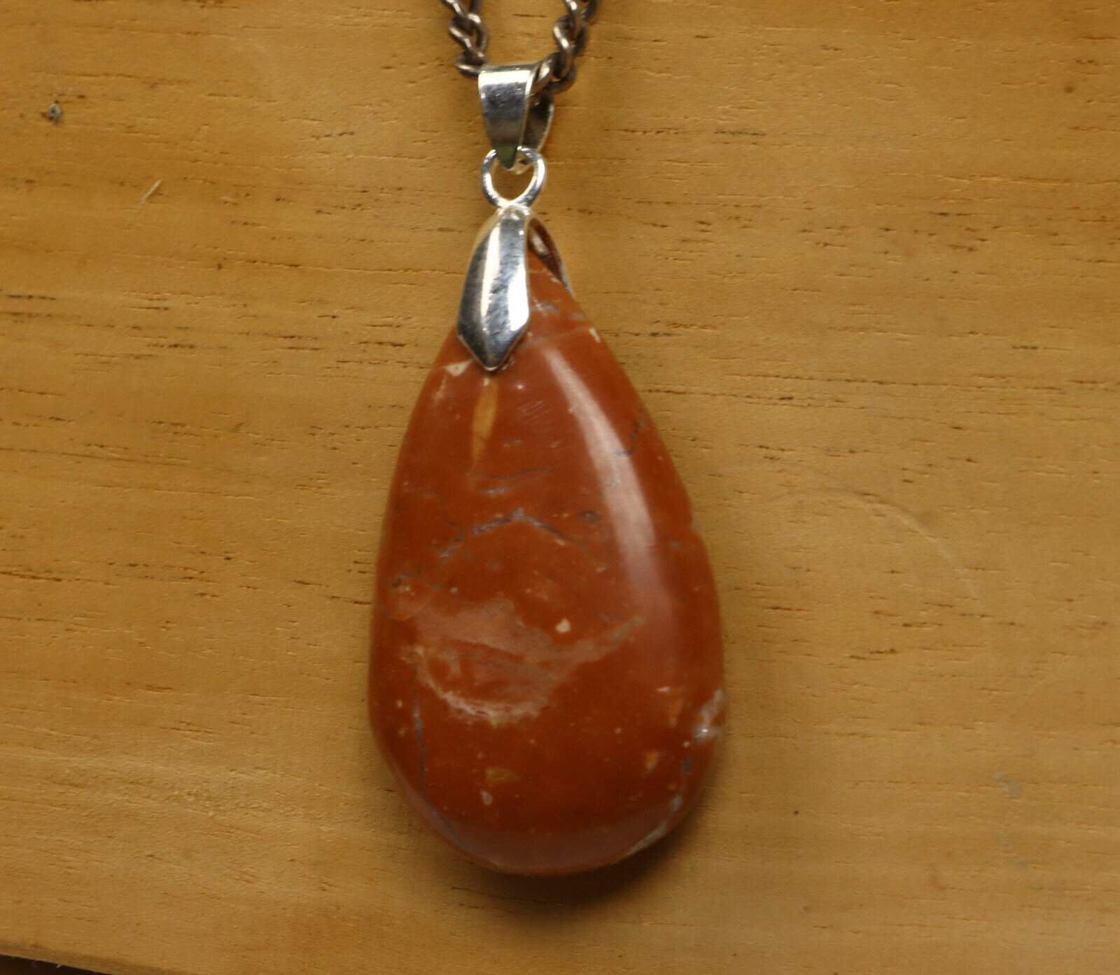 Finest 2.1inch Natural Smoky Red Jasper Pendant 53mm – photo 8
