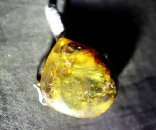 Handcrafted wired Natural Translucent Amber .925 Sterling Silver Pendant 40mm – photo 4