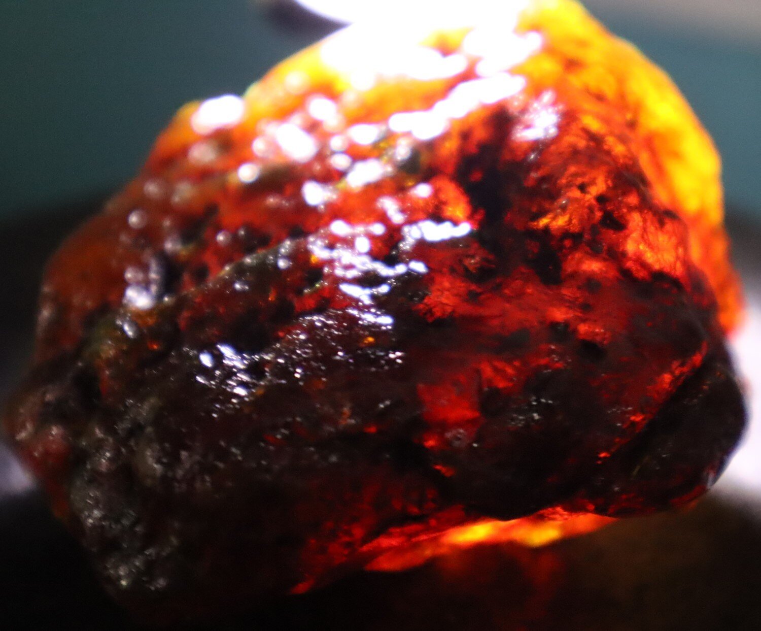 Charming Natural Dominican Translucent Green Blue Amber Rough Specimen 70mm 77g – photo 7
