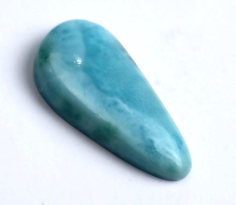 Charming Design Natural Sky Blue Larimar Pendant Cabochon 38mm – photo 8