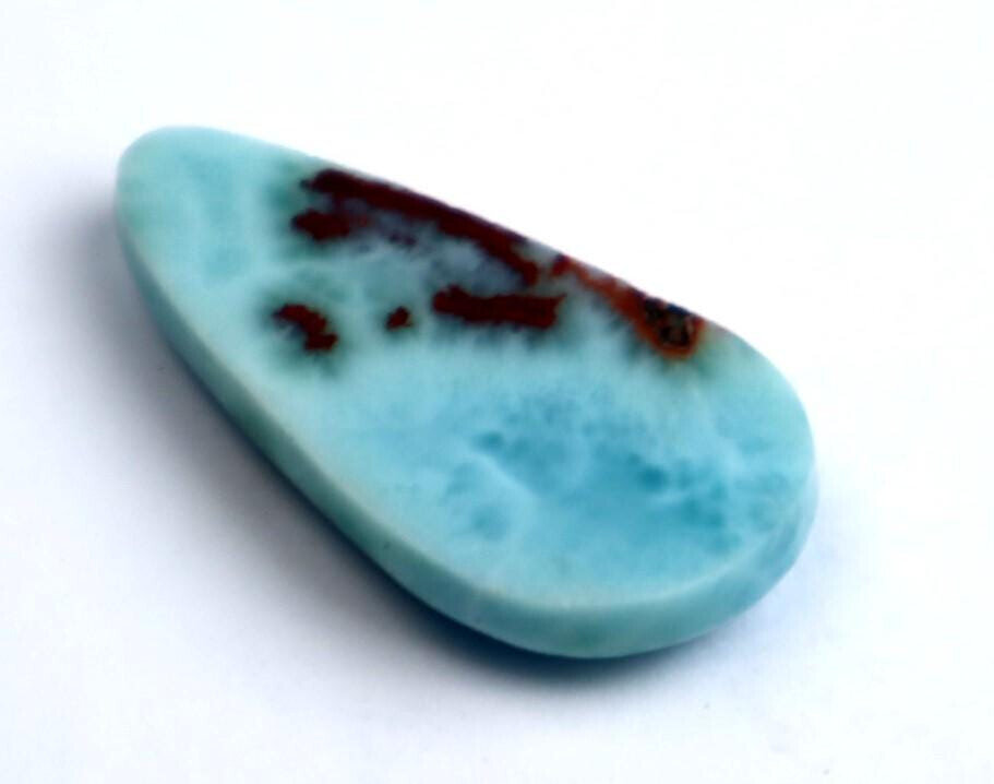 Charming Design Natural Sky Blue Larimar Pendant Cabochon 38mm – photo 9