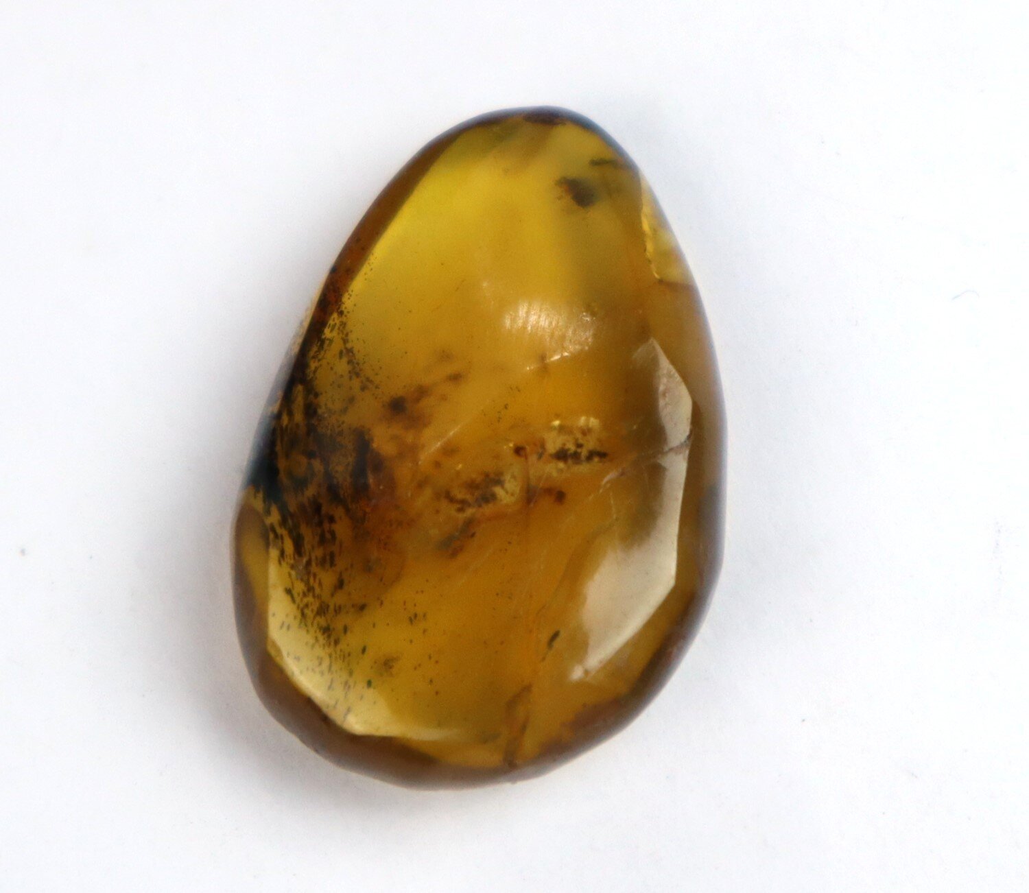 💠 Natural Dominican Clear Golden Green Amber Polished Stone (28 mm) – photo 7