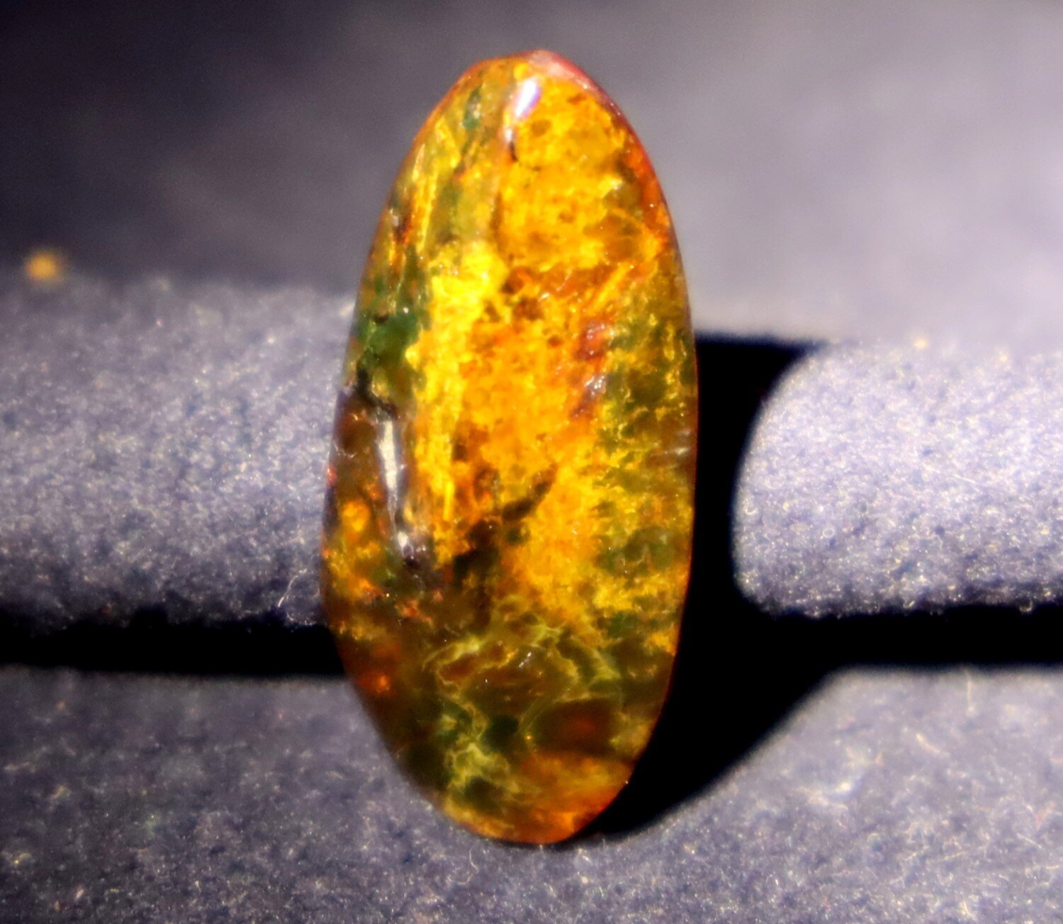 Beautiful Natural Dominican Translucent Light Blue Amber Polished Stone 23mm – photo 5