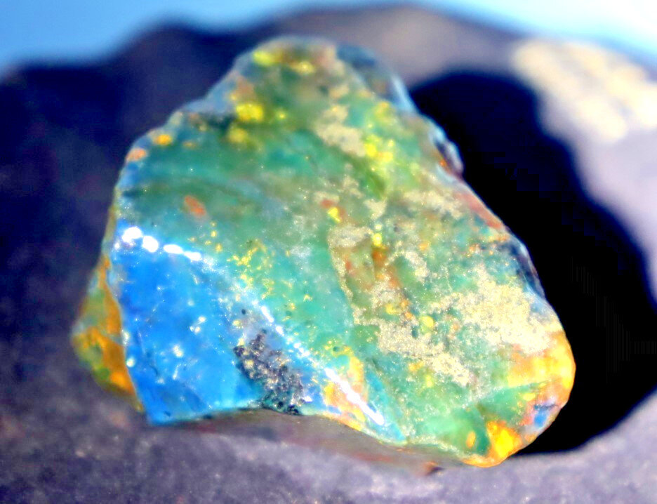 Charming Design Natural Dominican Clear Green Blue Amber Rough Specimen 50mm 26g – photo 6