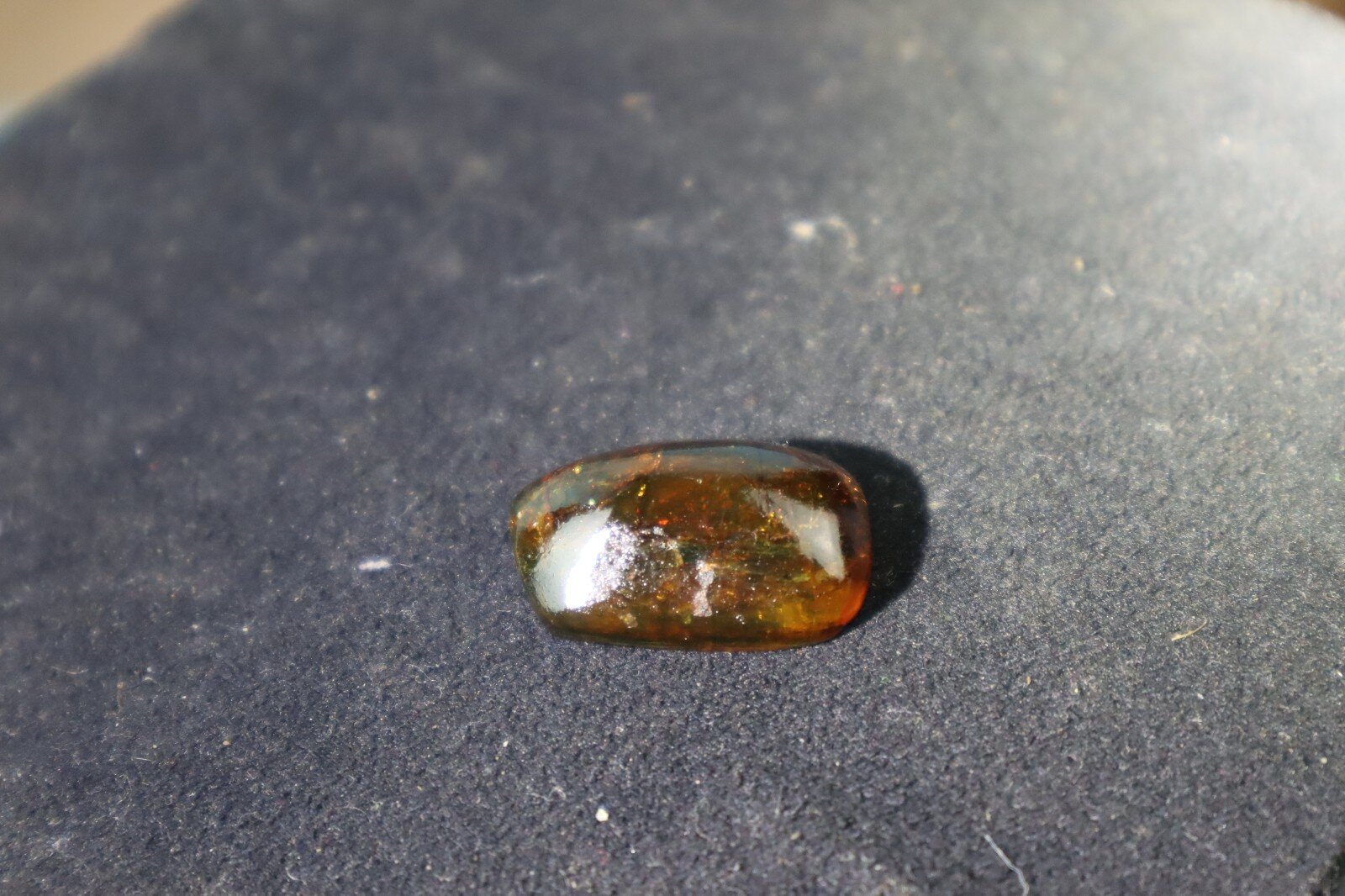 Natural Dominican Translucent Green Yellow Amber Polished Cabochon 23mm – photo 6